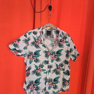 Denim & Flower Tropical Print Men's Shirt